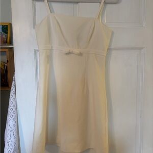 French Connection Cream Strappy A-Line Mini Dress